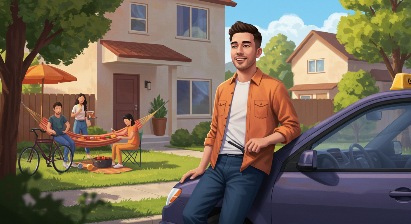 Dirija sem ir para longe. Almoce em casa.